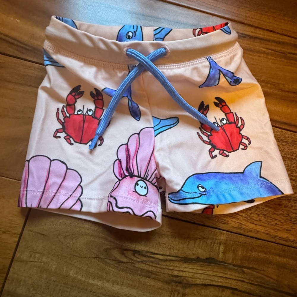 Mini Rodini Shell Print Shorts. 12-18 months